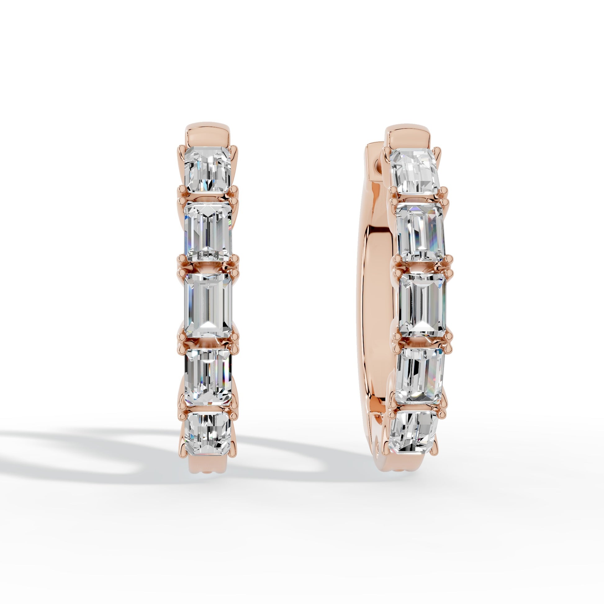 Celeste Emerald Hoop Earrings