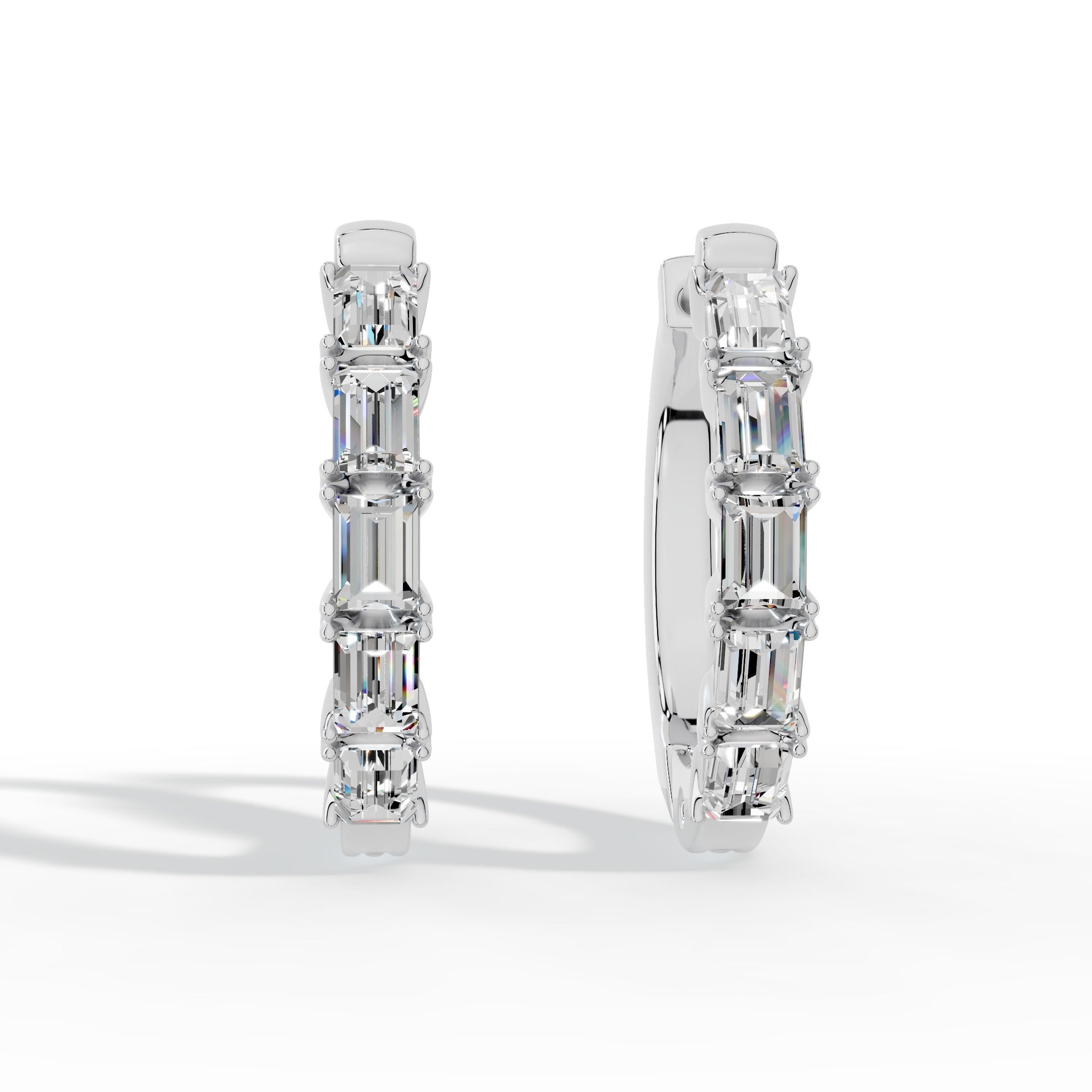 Celeste Emerald Hoop Earrings