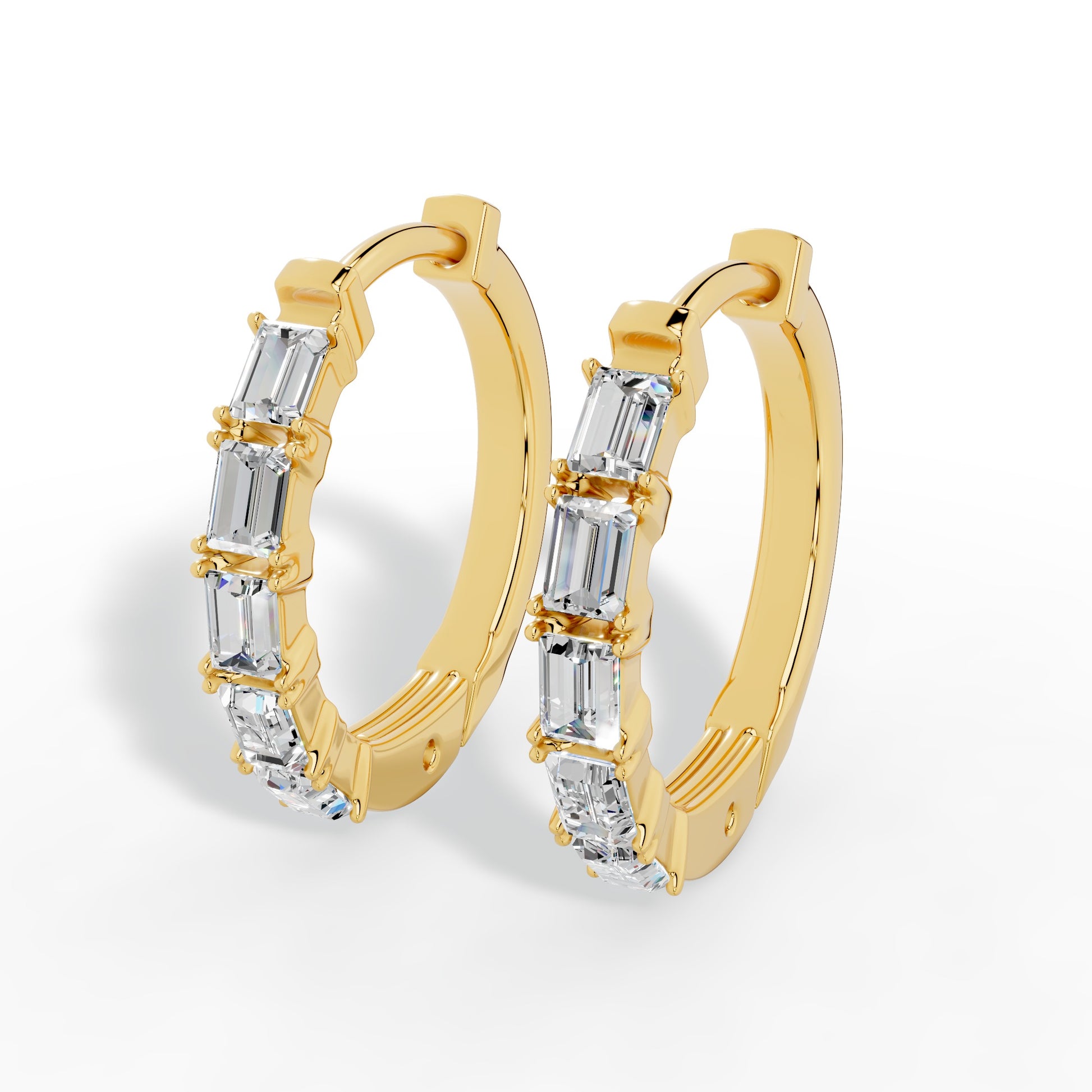 Celeste Emerald Hoop Earrings