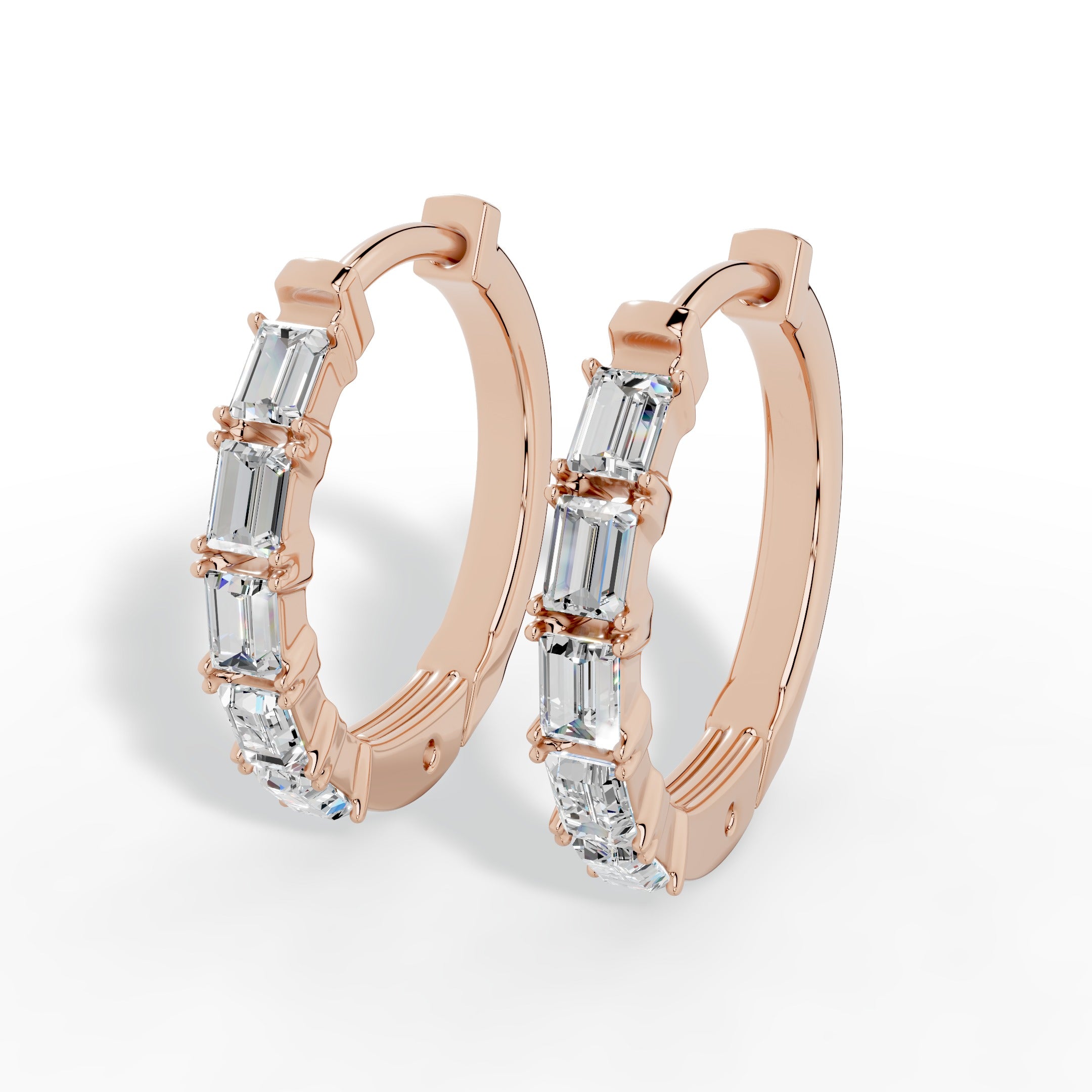 Celeste Emerald Hoop Earrings