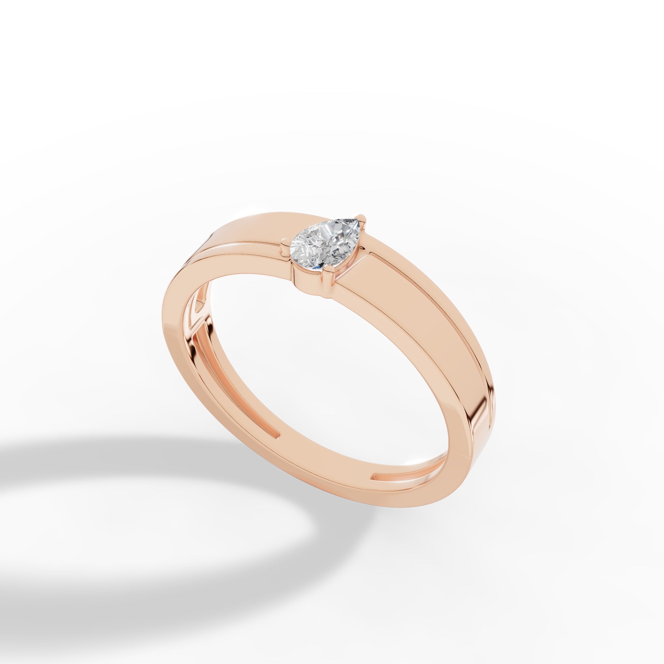 Elara Teardrop Band Men Ring