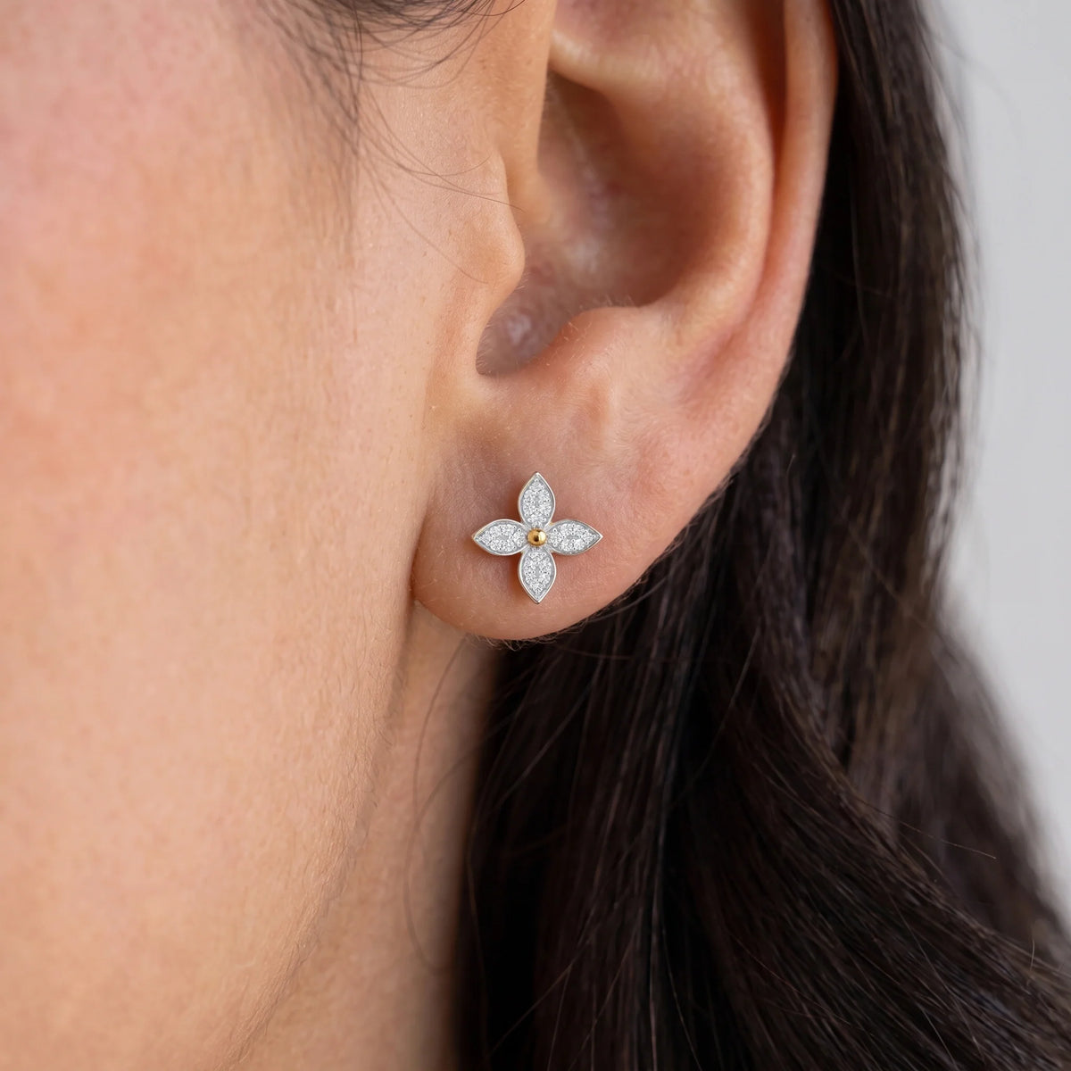 Gold Blossom Spark Stud Earrings