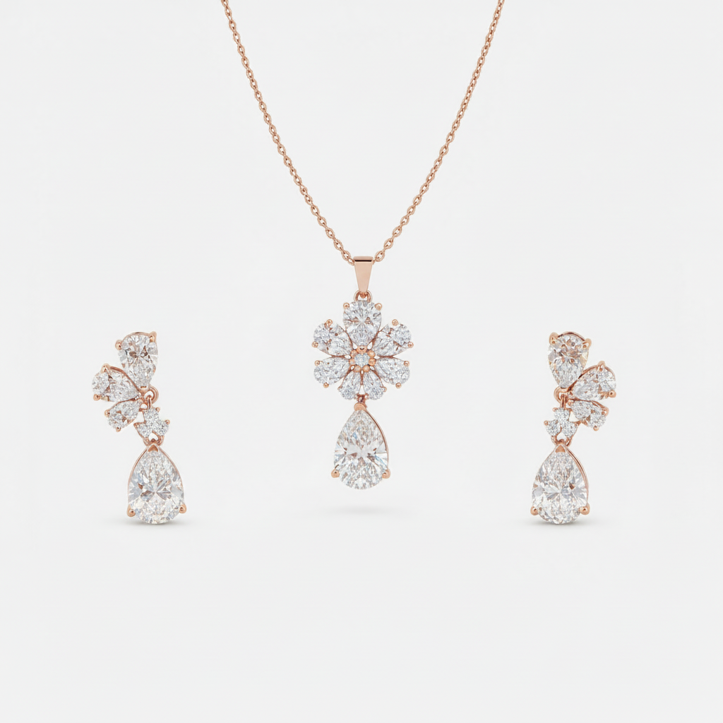 Moonlit Bloom Pendant Set