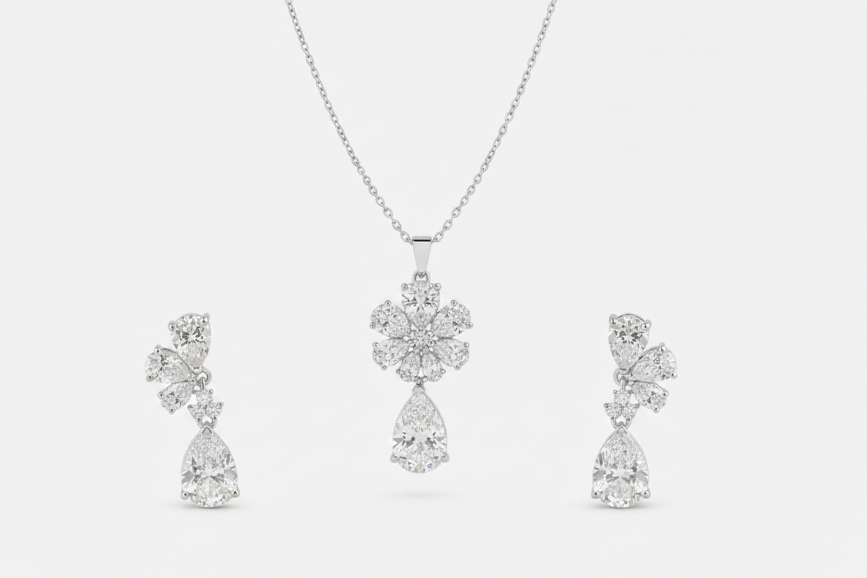 Moonlit Bloom Pendant Set