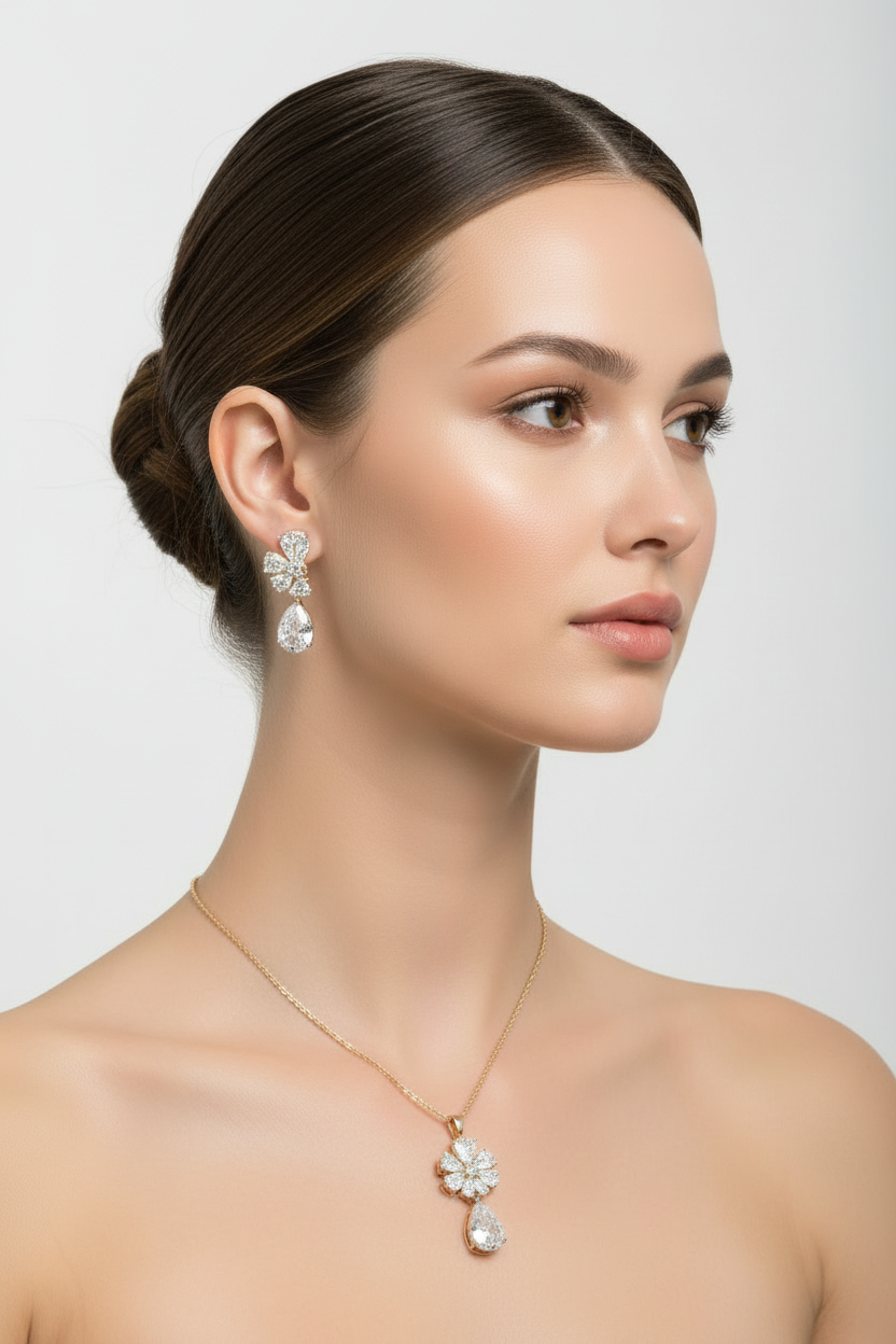 Moonlit Bloom Pendant Set