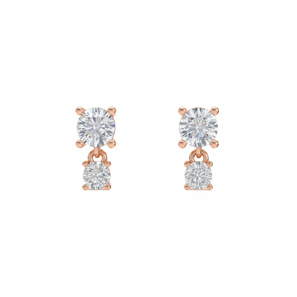 Round Drop Earrings