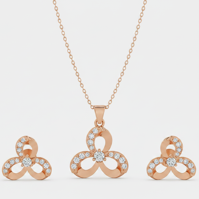 Trinity Petal Pendant Set
