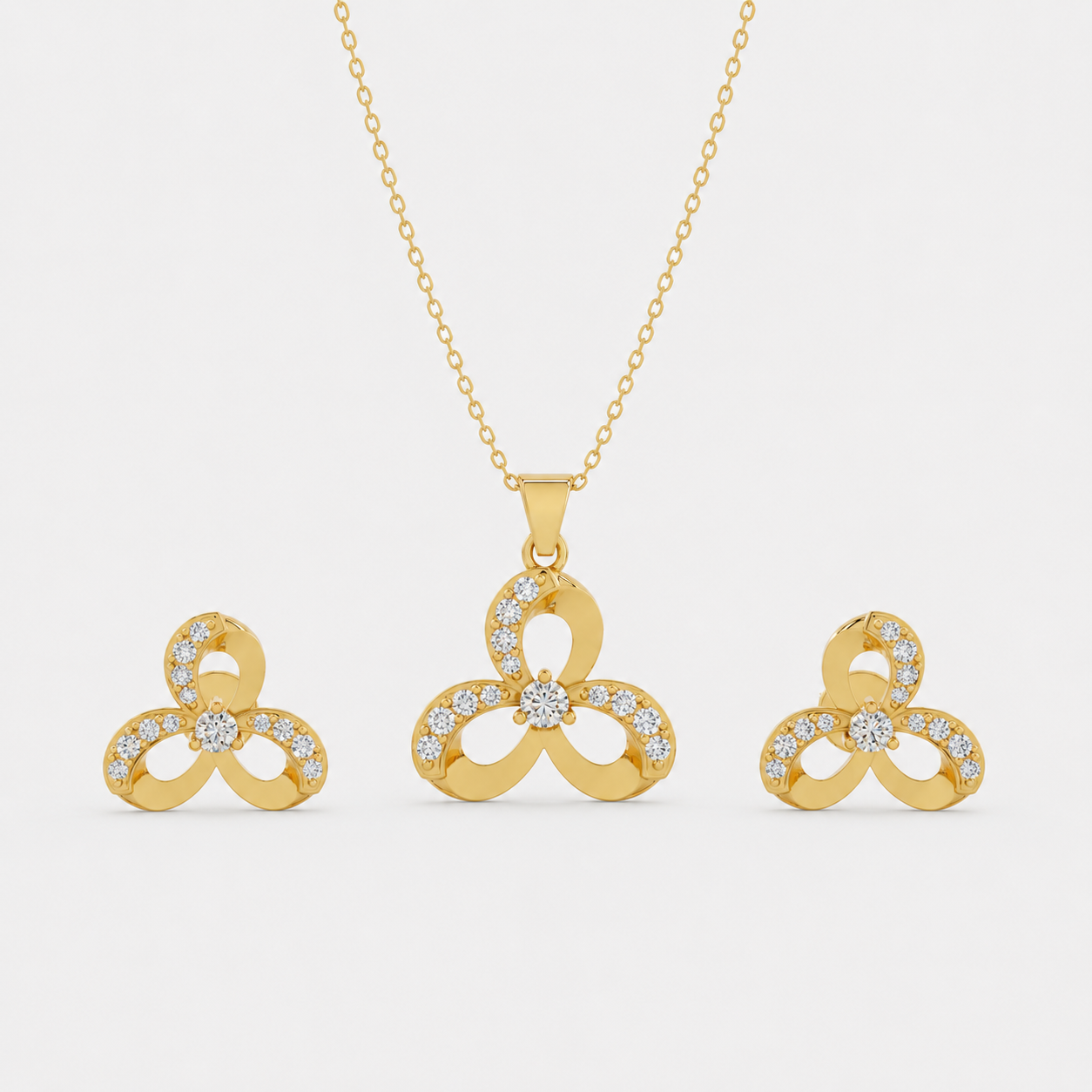 Trinity Petal Pendant Set