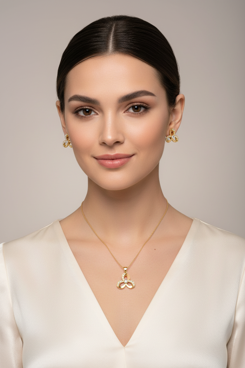 Trinity Petal Pendant Set