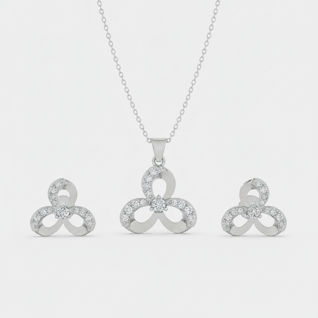 Trinity Petal Pendant Set