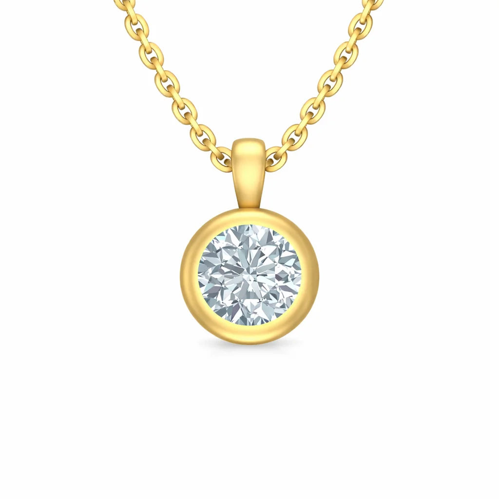 Round Solitaire Bezelle Pendant
