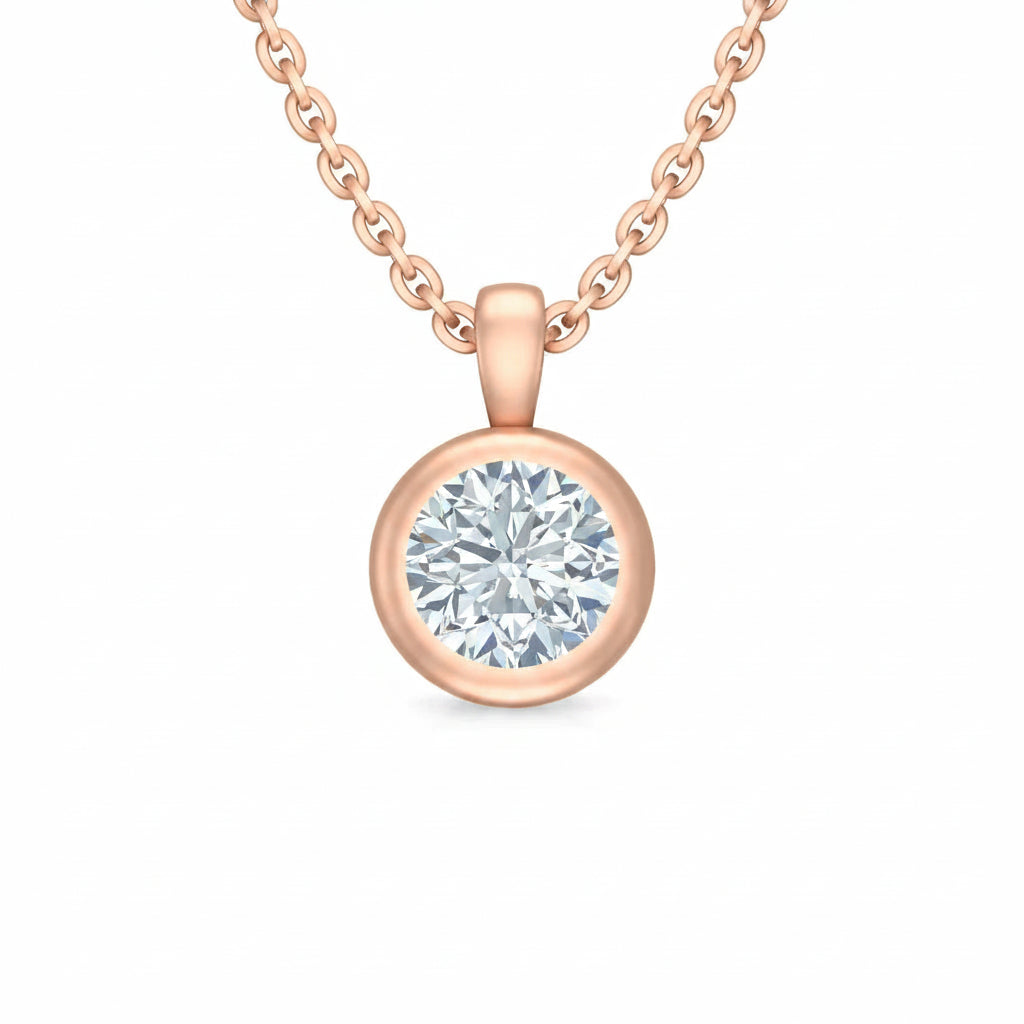 Round Solitaire Bezelle Pendant