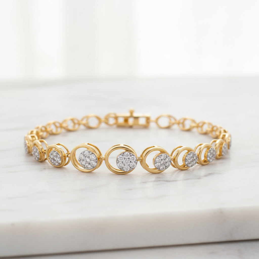 Cluster Orbit Link Bracelet