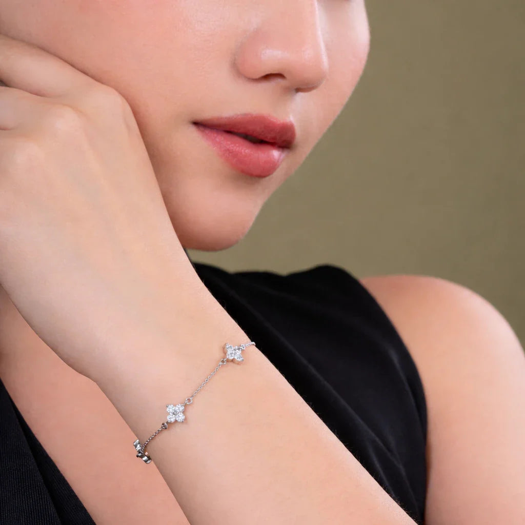 Petal Pavé Station Bracelet