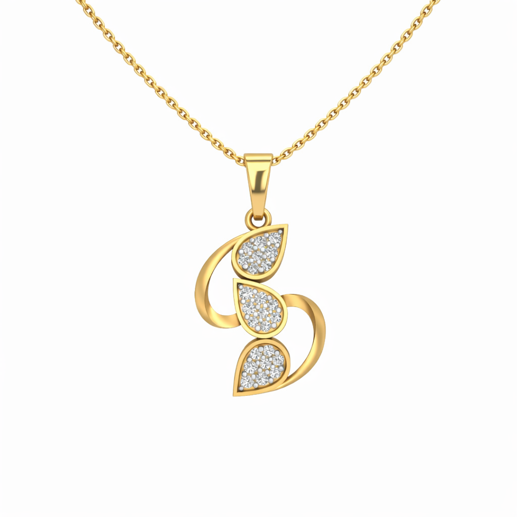 Aurelia Leaf Twist Pendant