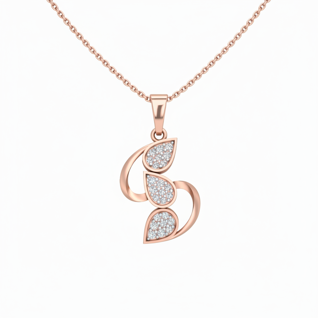 Aurelia Leaf Twist Pendant