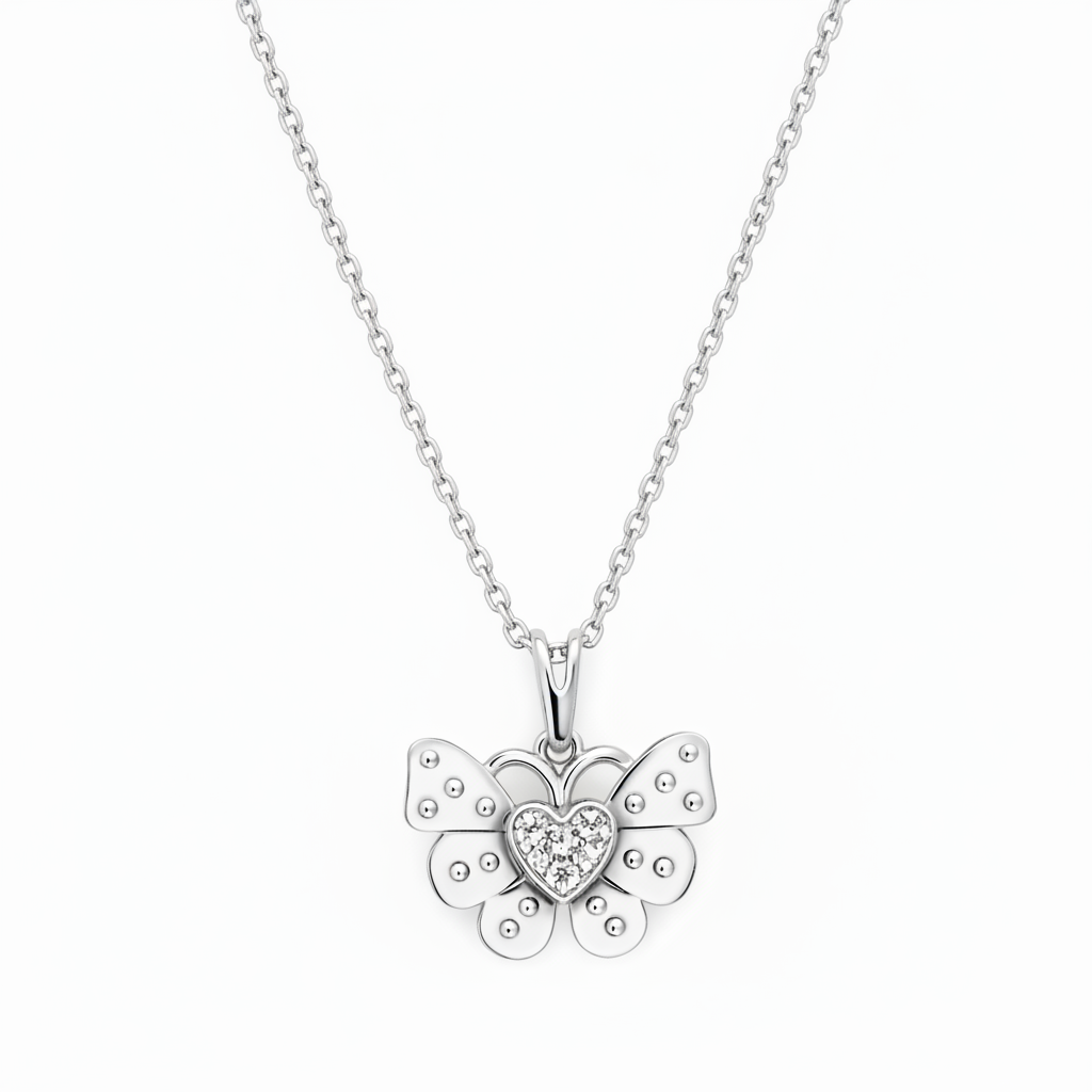 Flutter Heart Charm Pendant