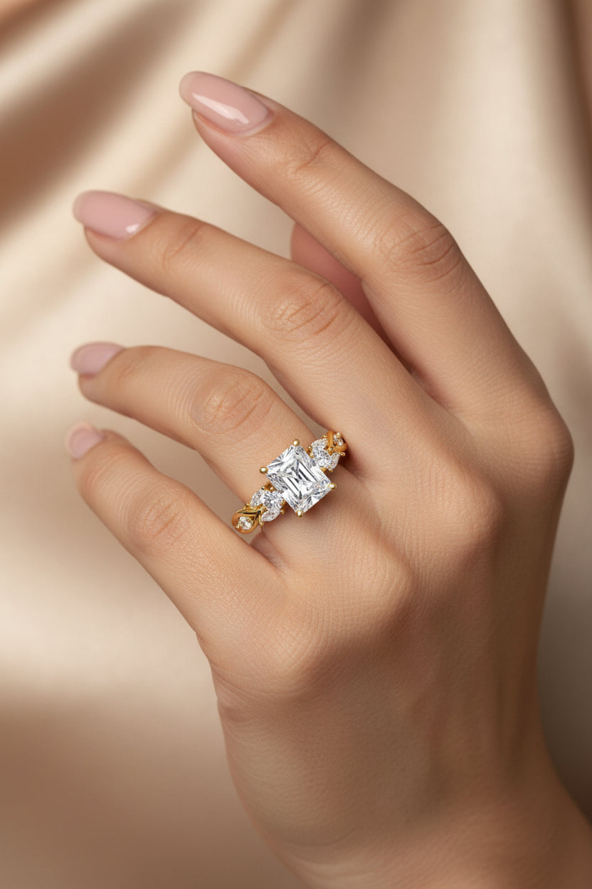 Emerald Crown Ring