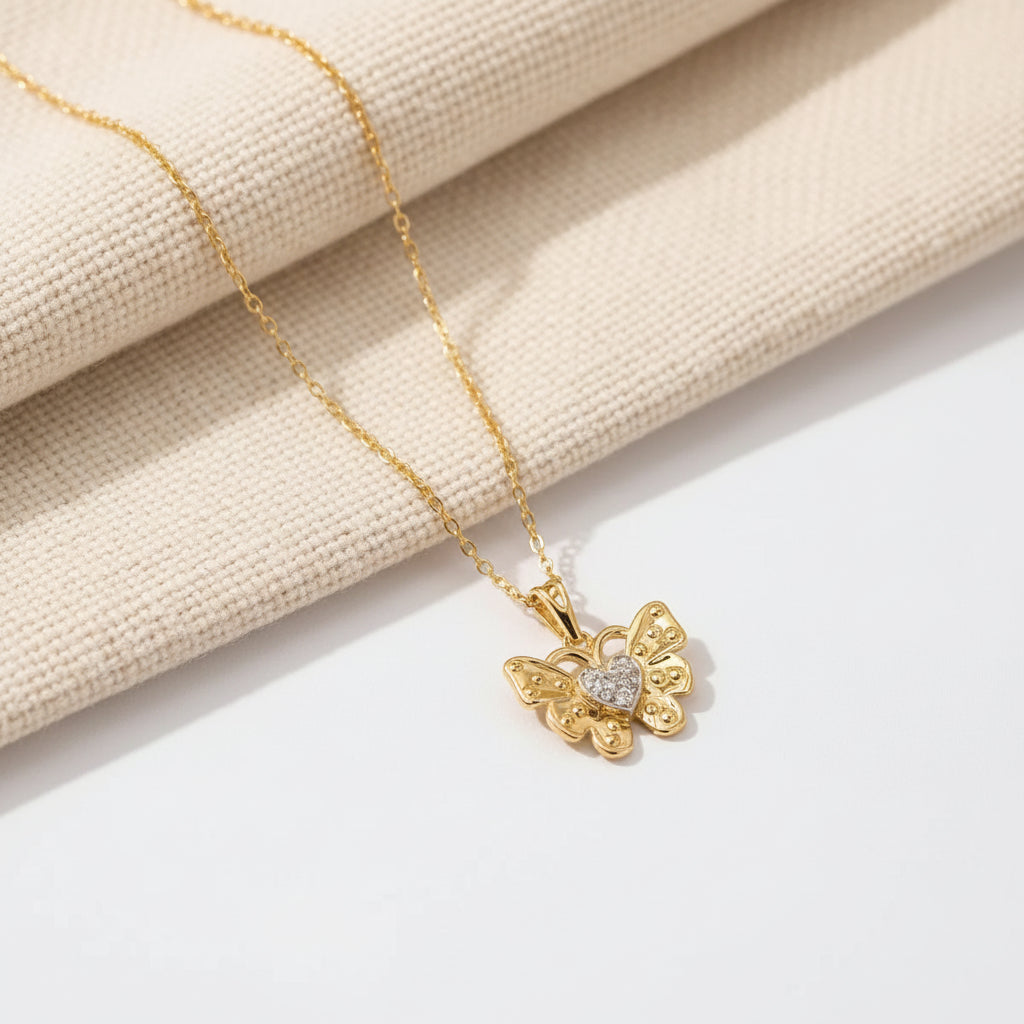 Flutter Heart Charm Pendant