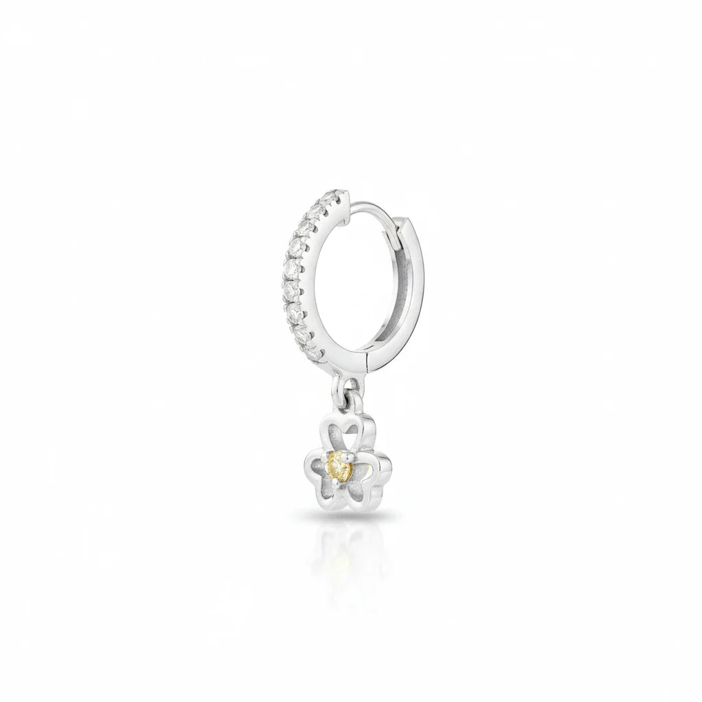Flower Yellow Drop Earrings