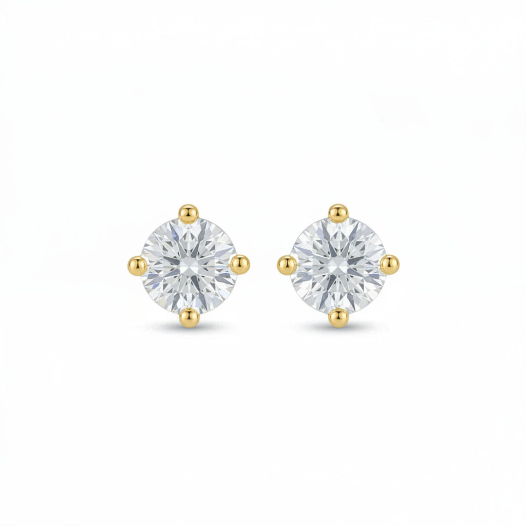 Solitaire Round Stud earrings
