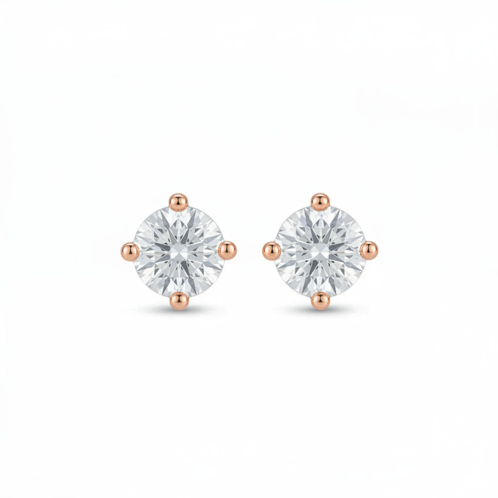 Solitaire Round Stud earrings
