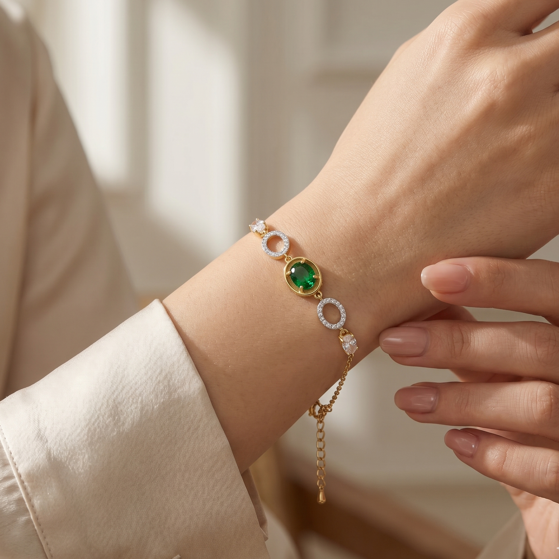 Oval Halo Grace Bracelet