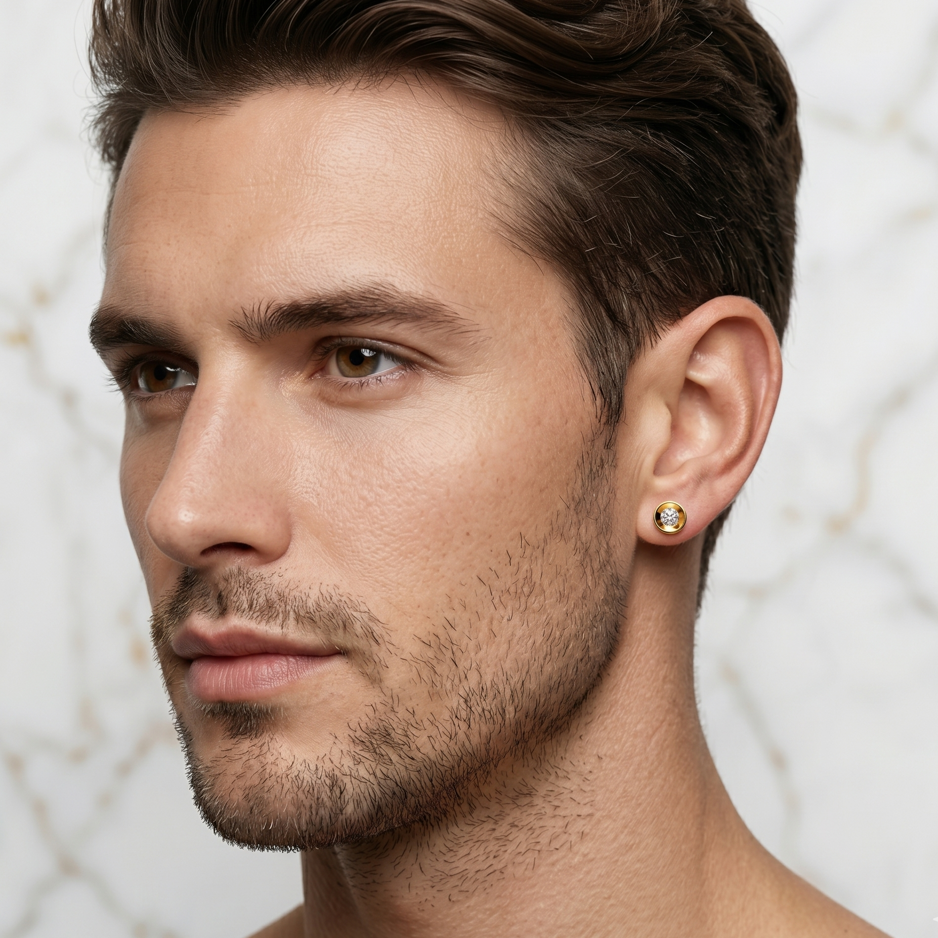 Bezelle Men Stud Earrings