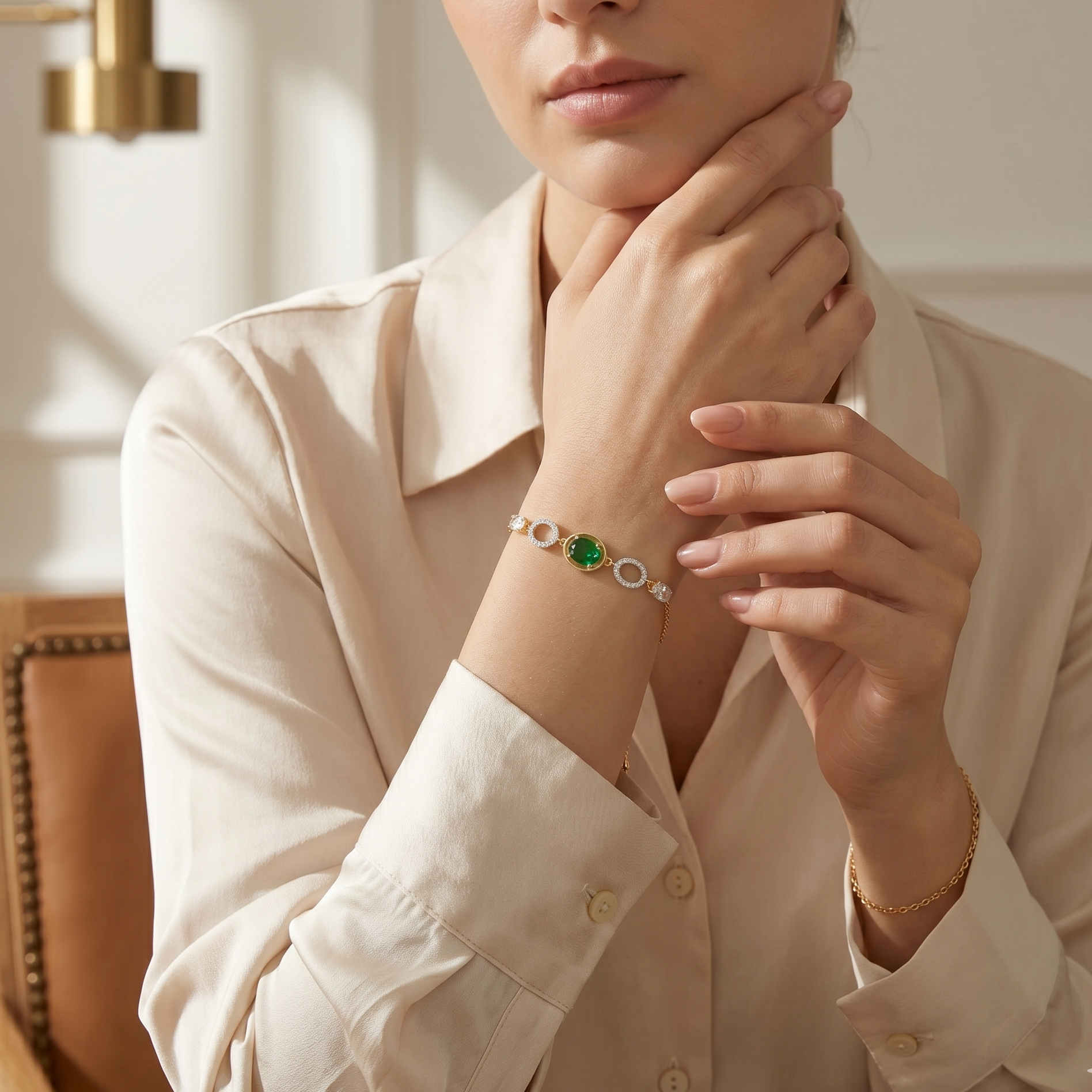 Oval Halo Grace Bracelet