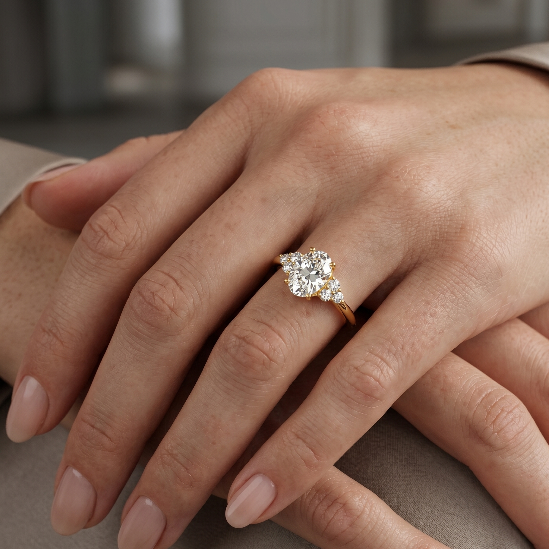 Celestia Oval Bloom Ring