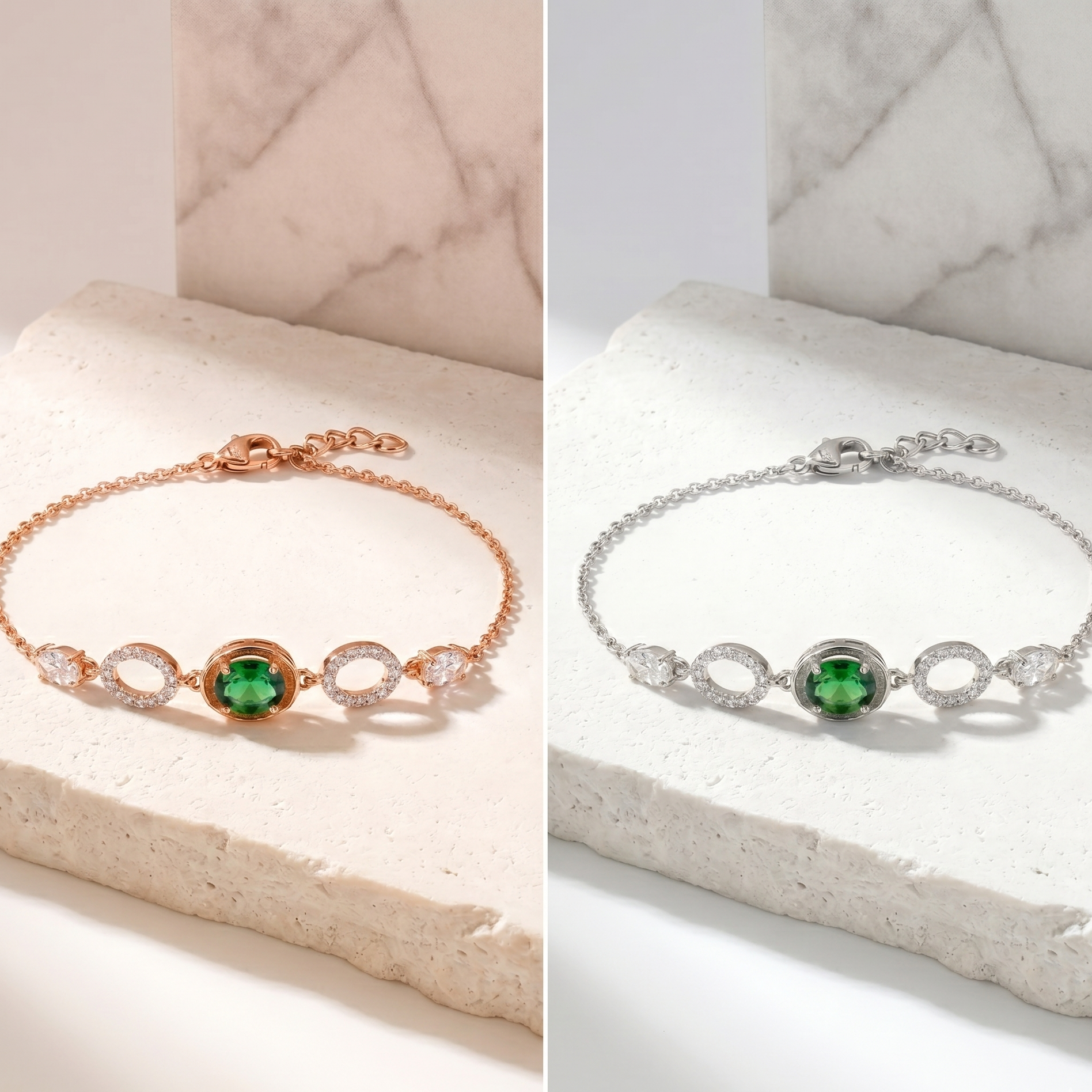 Oval Halo Grace Bracelet