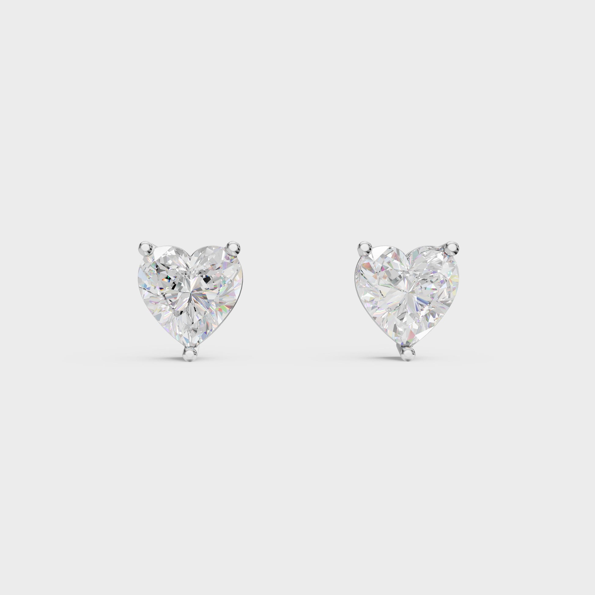 Heart Solitaire Studs