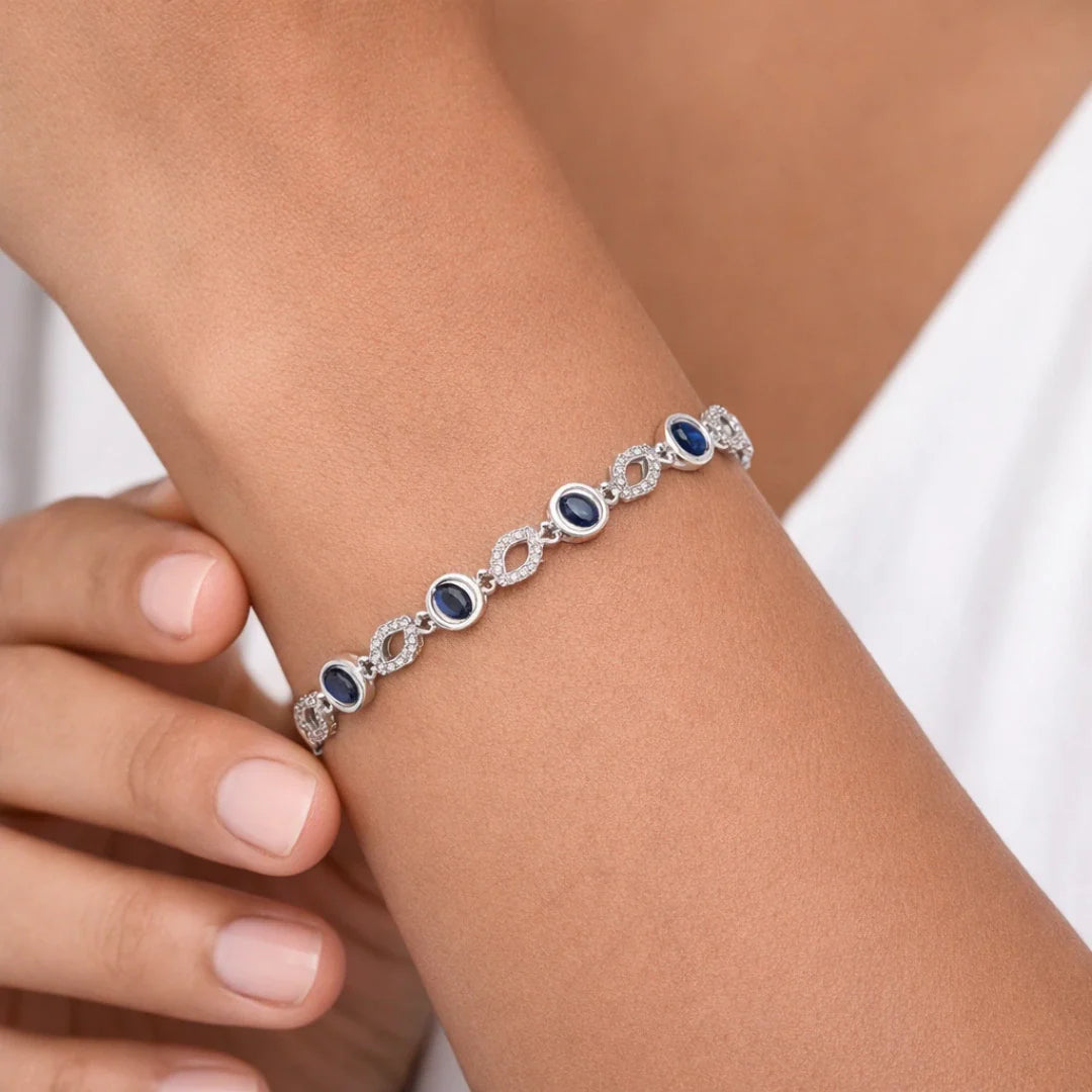 Blue Sapphire Eclipse Bracelet