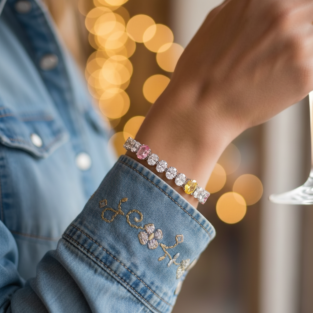 Blush & Soleil Tennis Bracelet