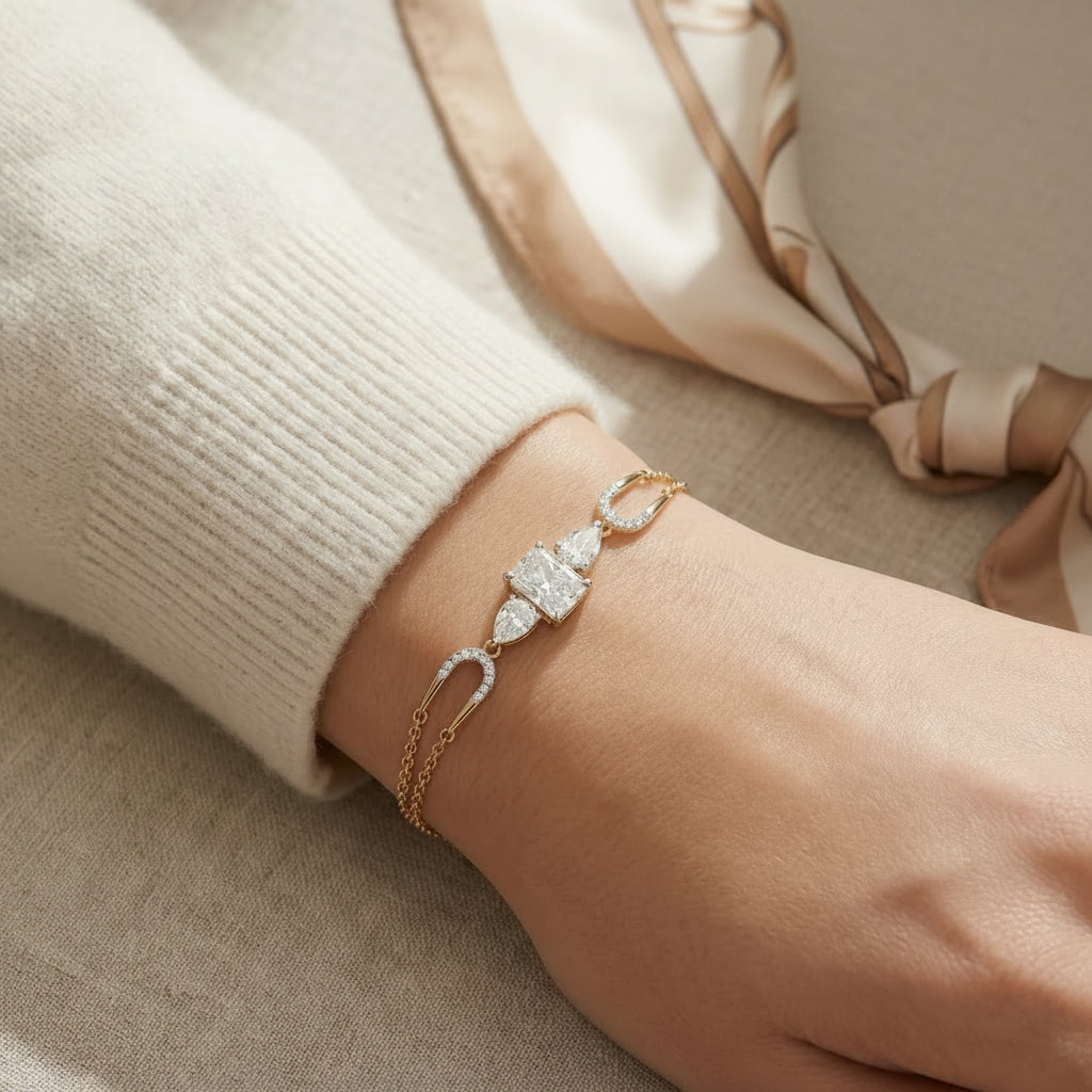 Radiant Pear Trinity Bracelet