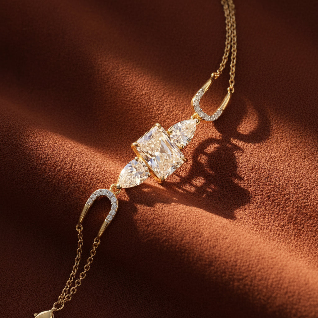 Radiant Pear Trinity Bracelet