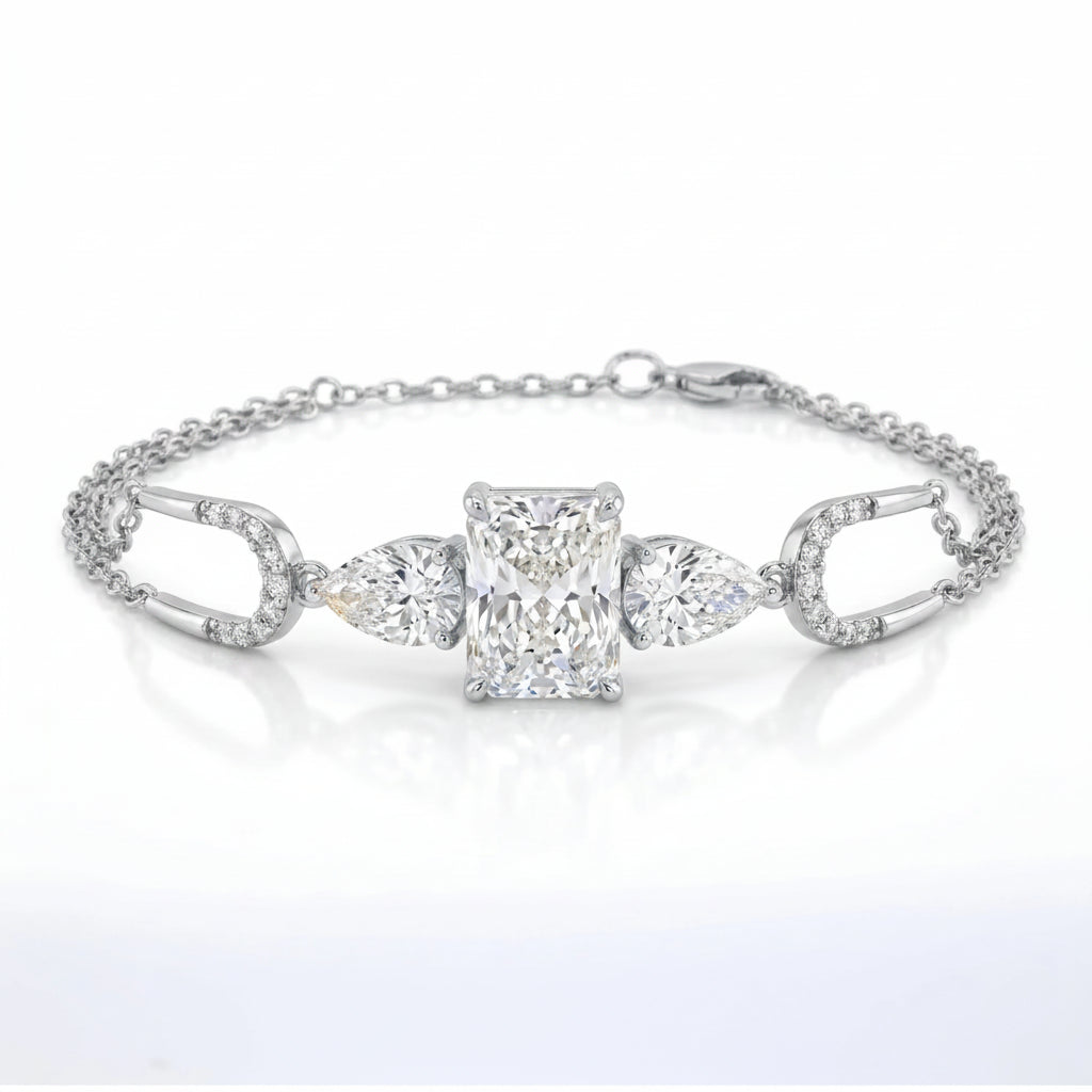 Radiant Pear Trinity Bracelet