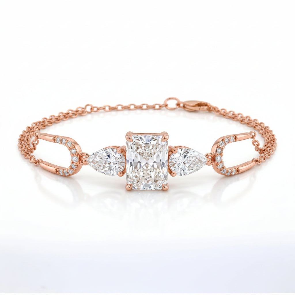 Radiant Pear Trinity Bracelet