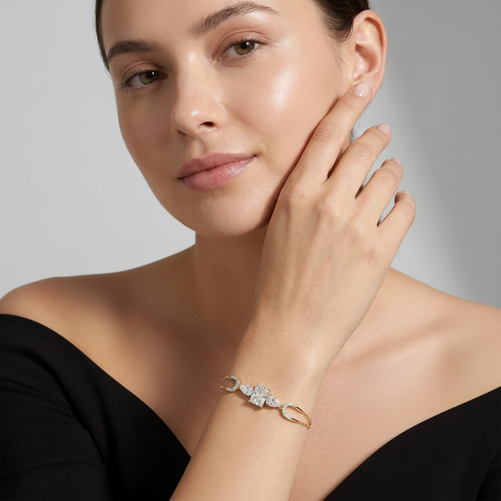 Radiant Pear Trinity Bracelet