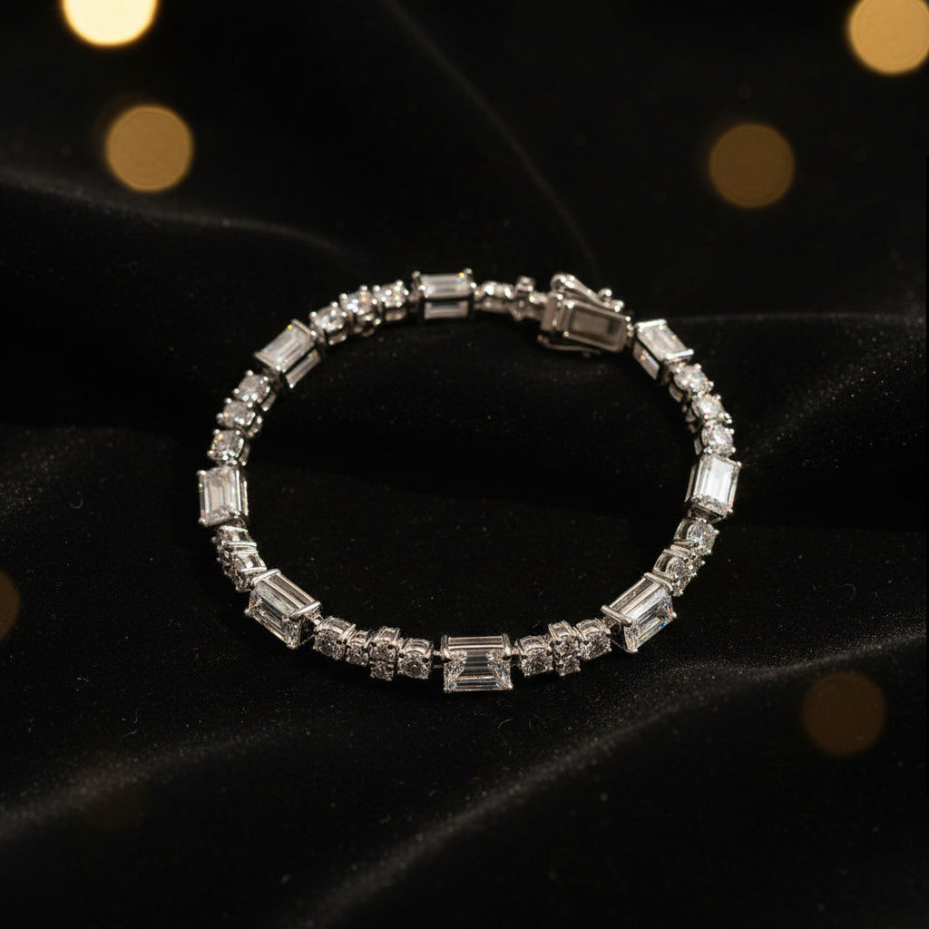 Emerald Spark Tennis Bracelet