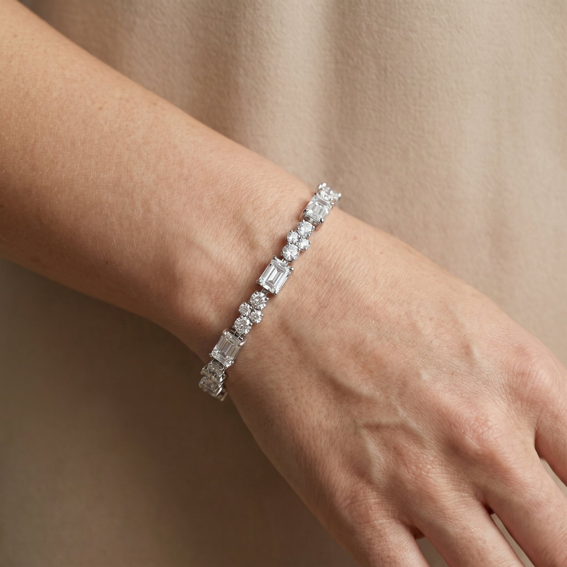Emerald Spark Tennis Bracelet