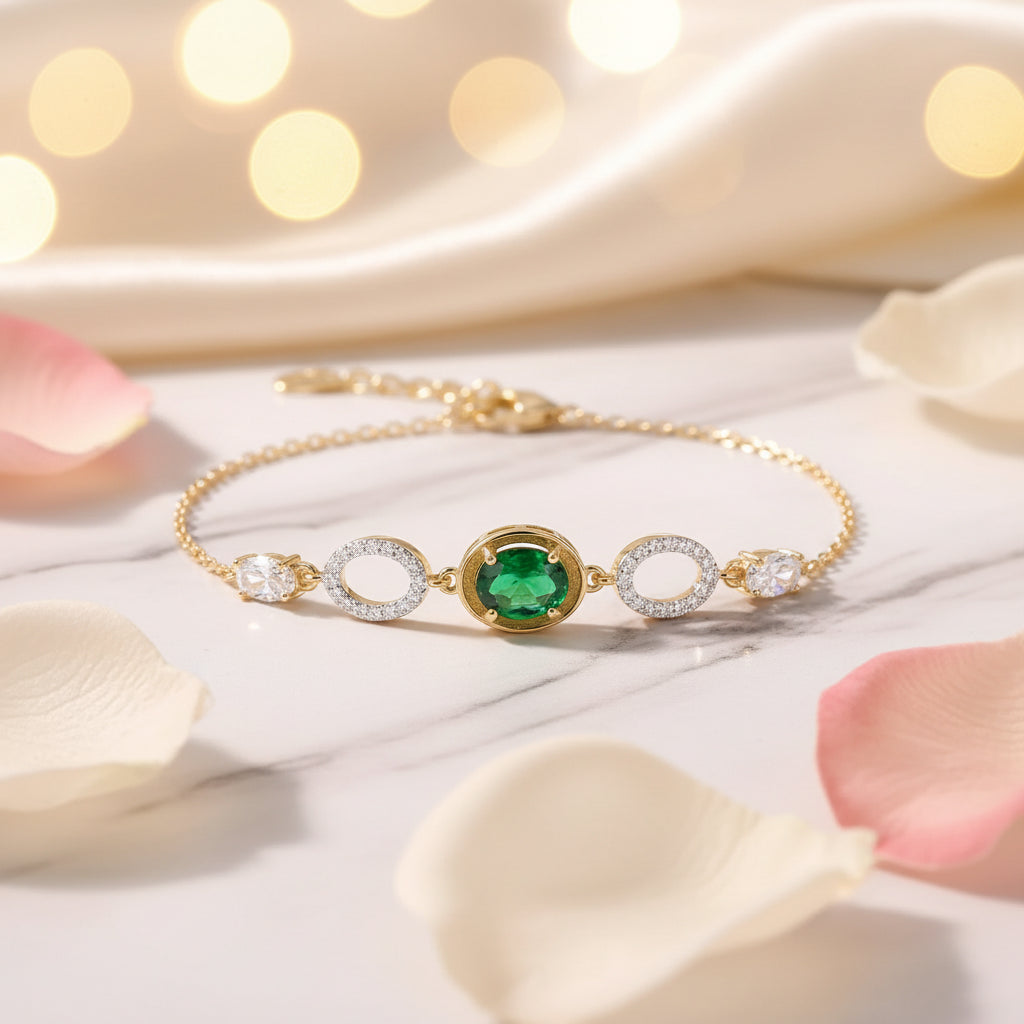 Oval Halo Grace Bracelet
