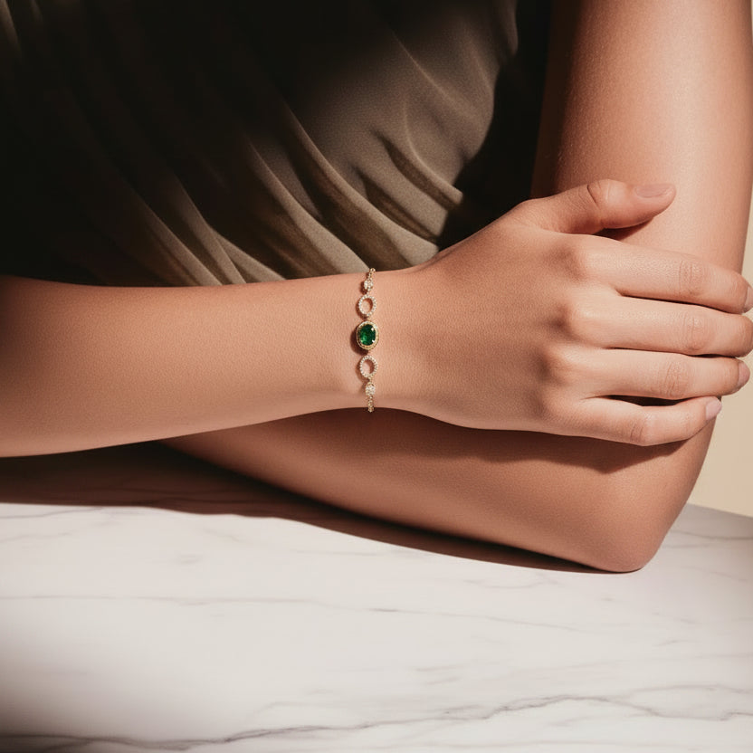 Oval Halo Grace Bracelet