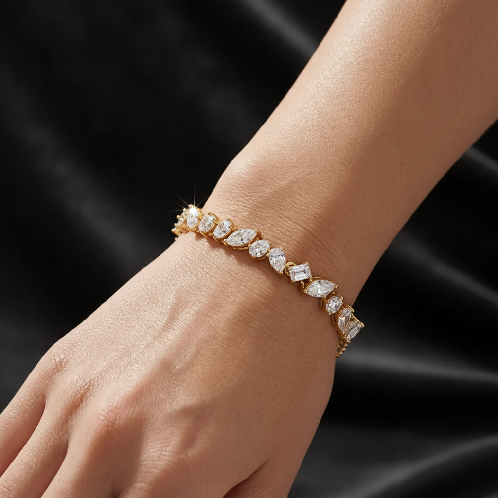Celestia Marquise Cluster Bracelet Glow
