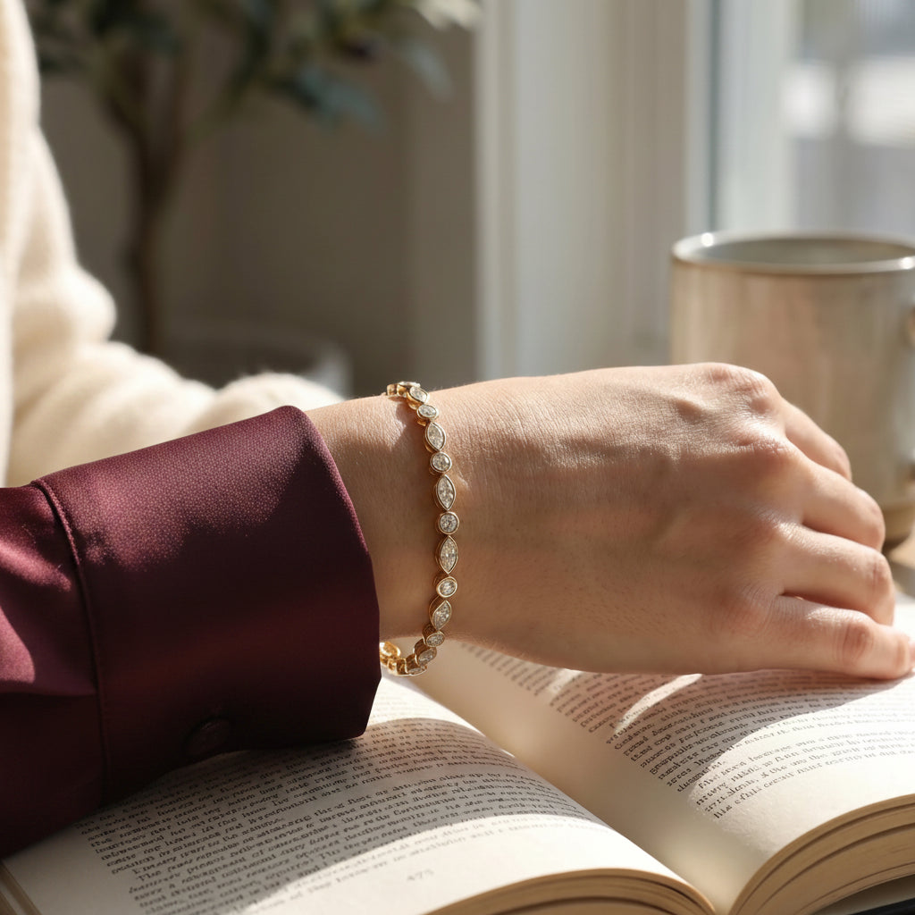 Magestic Duo Bezelle Tennis Bracelet