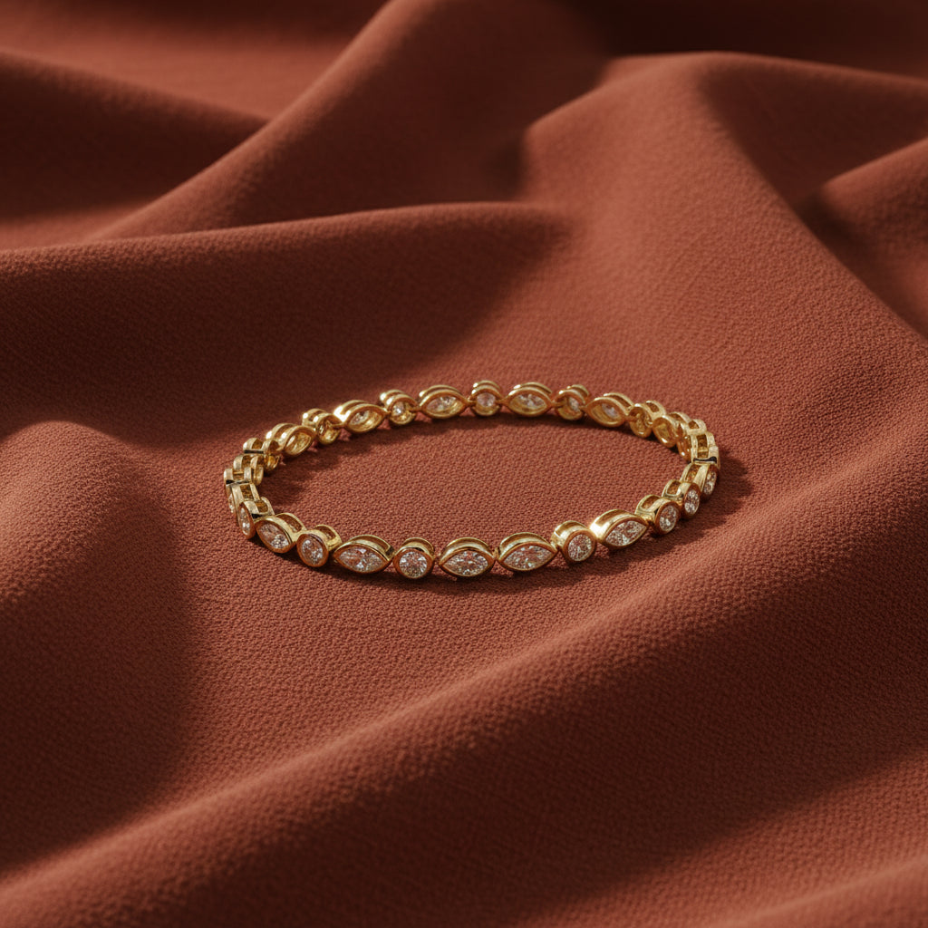 Magestic Duo Bezelle Tennis Bracelet