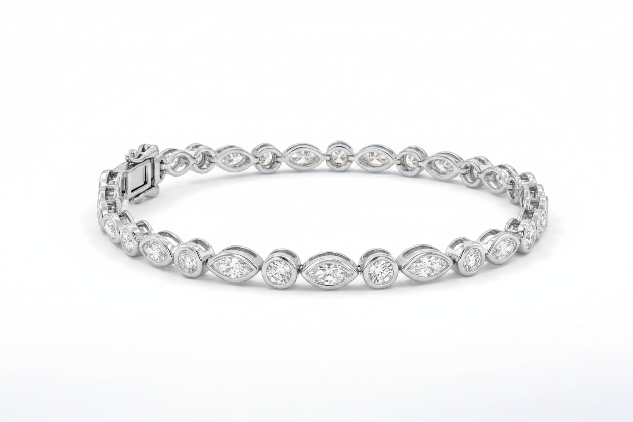 Magestic Duo Bezelle Tennis Bracelet