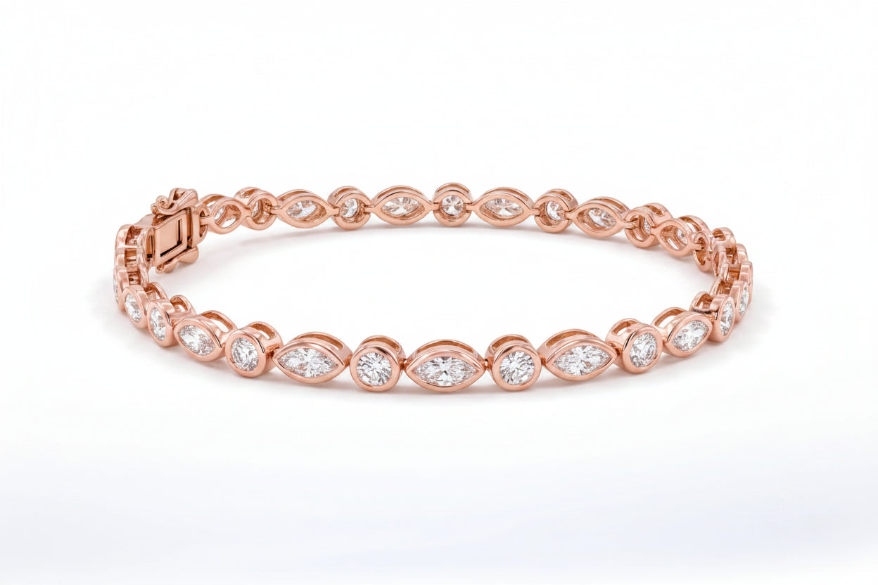 Magestic Duo Bezelle Tennis Bracelet