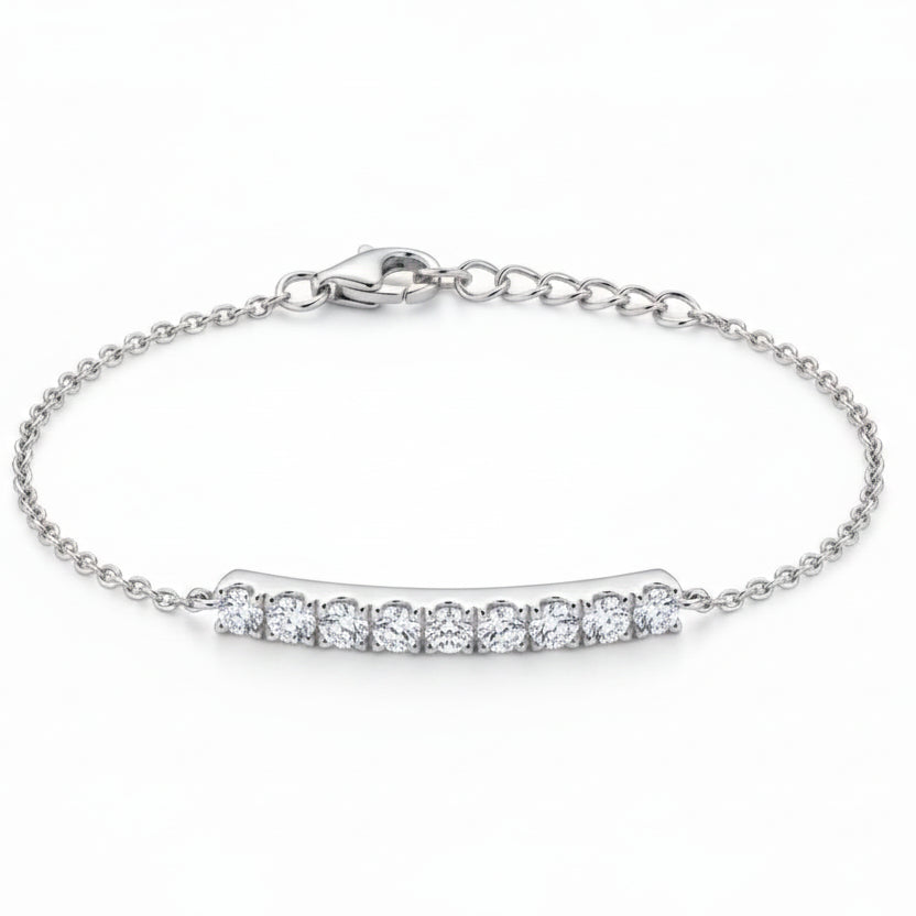 Gold Diamond Bar Bracelet