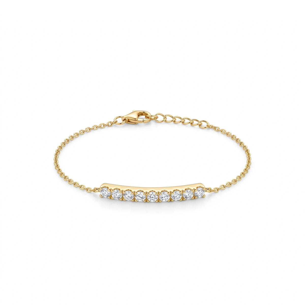 Gold Diamond Bar Bracelet